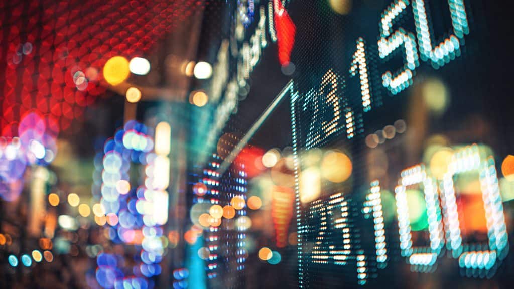 A generic image of financial data exemplifying a blockchain use case.