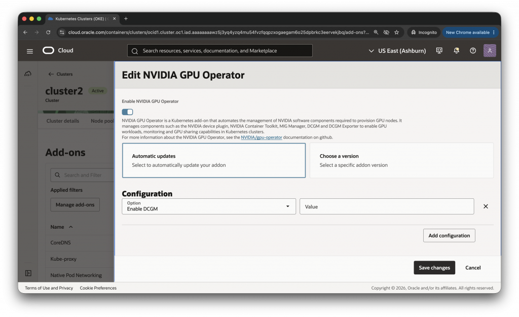 Enabling the NVIDIA GPU Operator add-on