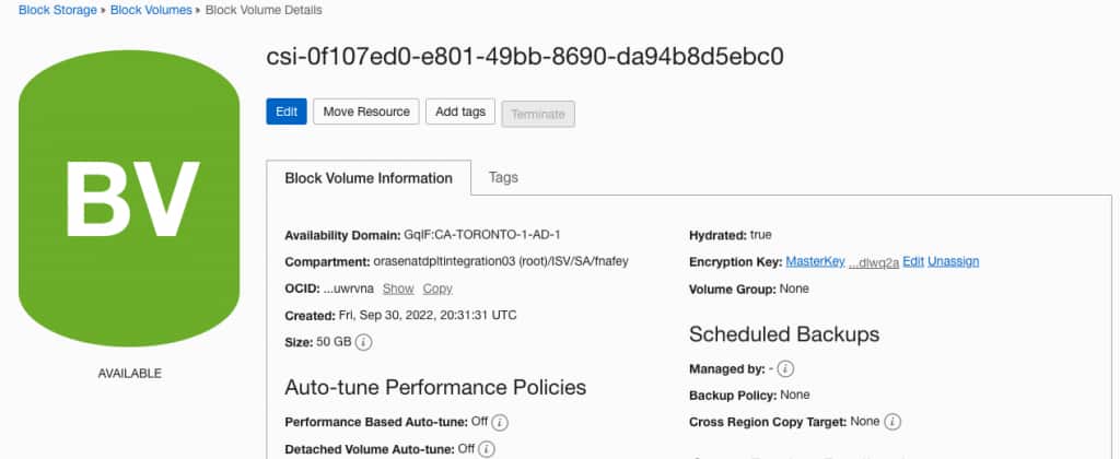 Optionally, Boot volume encryption with customer-managed key