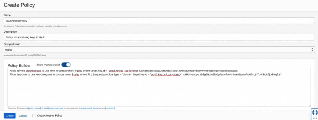 Create and verify the policies