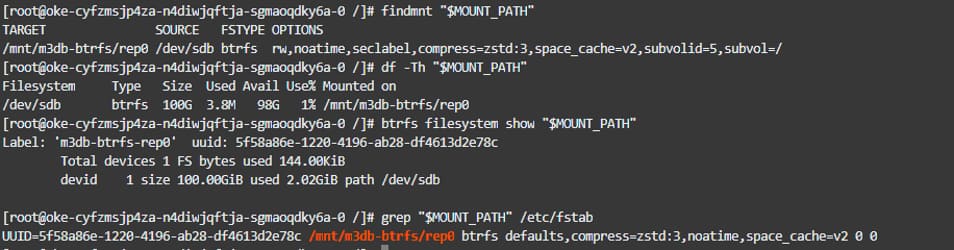 verify mount