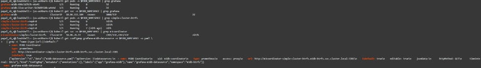 grafana pods