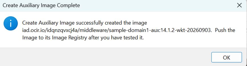 Auxiliary Image configuration/build screenshot 2