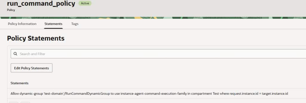 IAM policy for Run Command