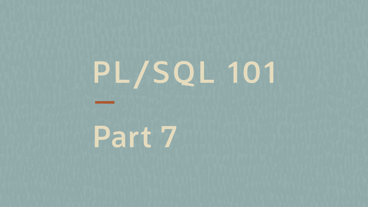 Working with records and pseudorecords in PL/SQL