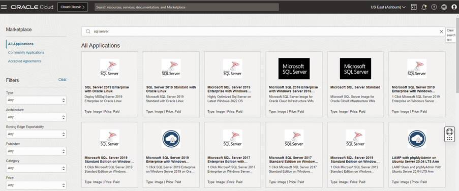 Microsoft SQL Server on Oracle Cloud Infrastructure