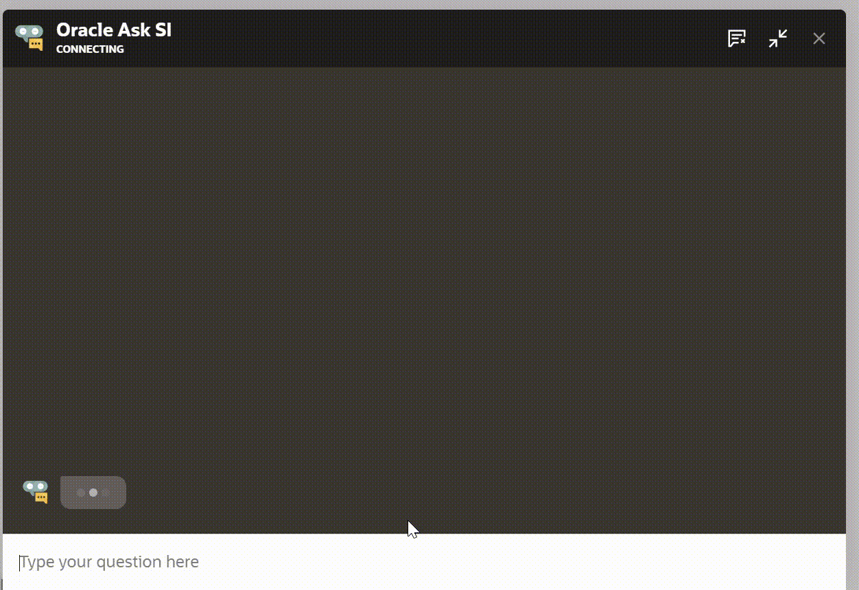 Asistent chatu Oracle Ask SI – v akci