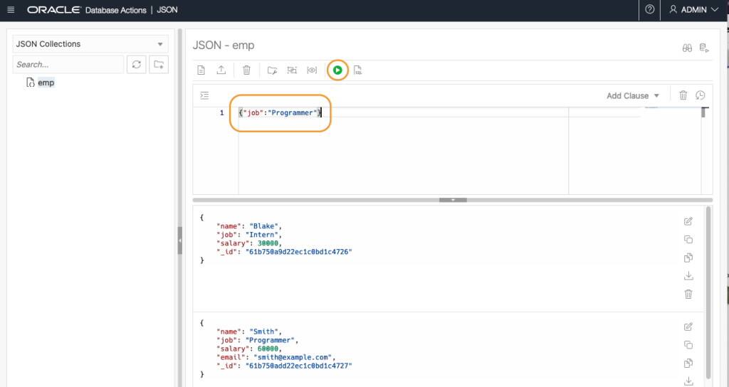 Oracle Database API for MongoDB