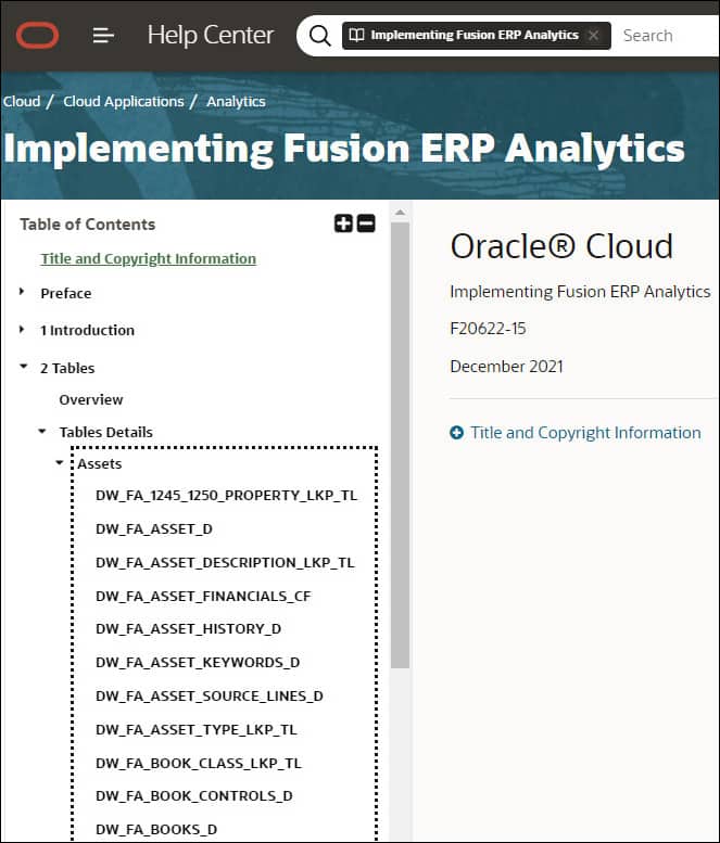 Explore the New Documentation Features for Oracle Fusion Analytics ...