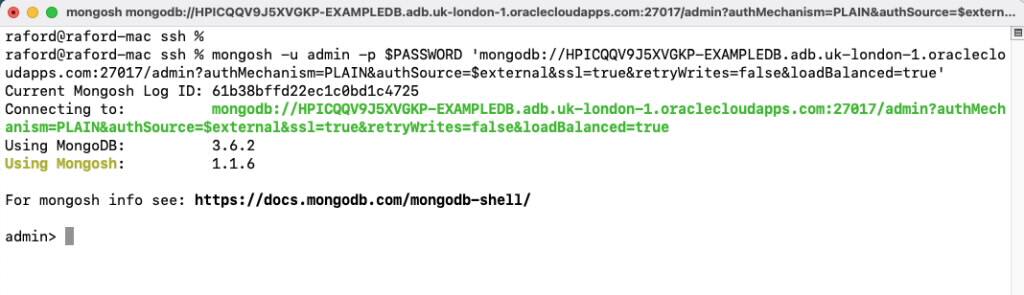 Oracle Database API for MongoDB