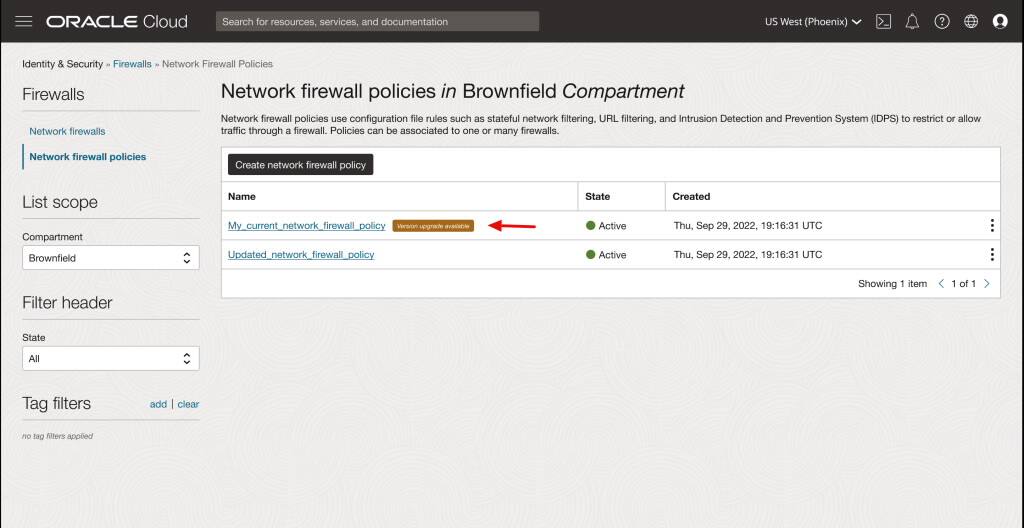 Obrázek 2: Možnost upgradu zásad