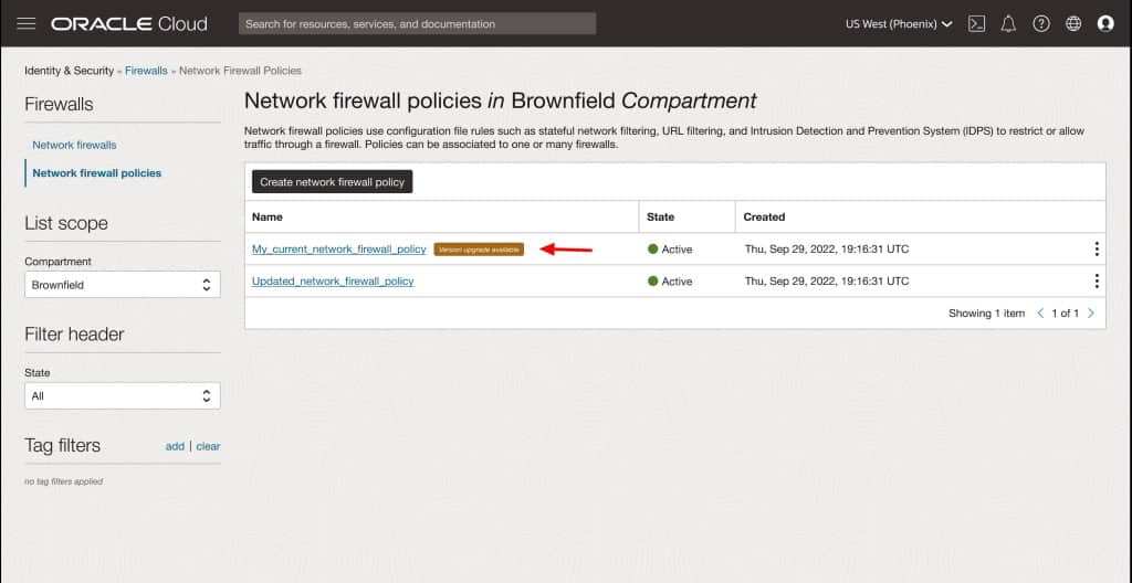 Obrázek 2: Možnost upgradu zásad