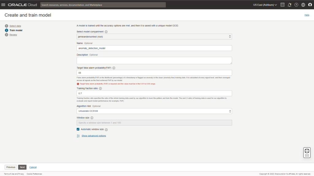 Vytvořte a trénujte model