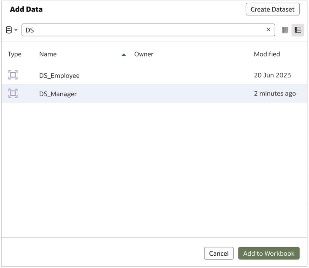 Přidejte do sešitu datovou sadu správce