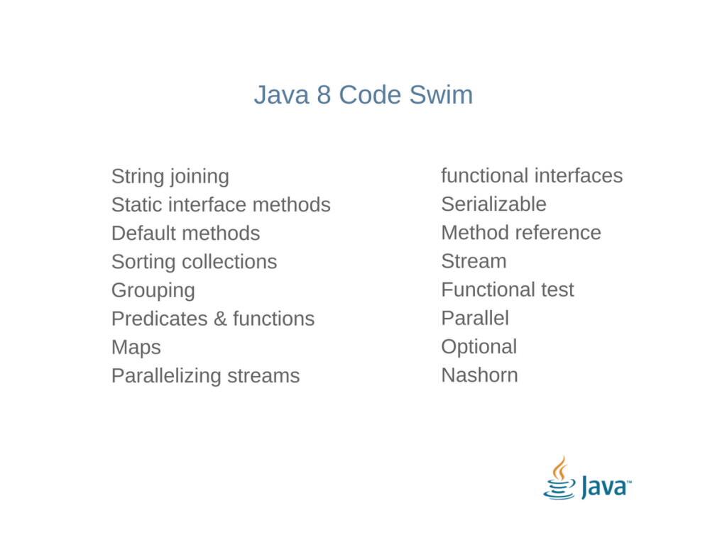 Java 8 Code Swim
