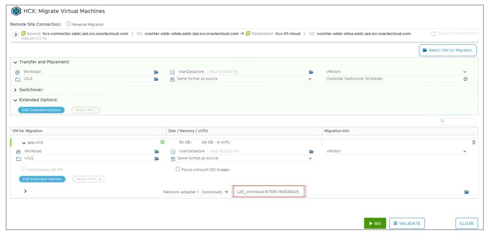 L2 network extension from on-premises VMware environment to Oracle ...