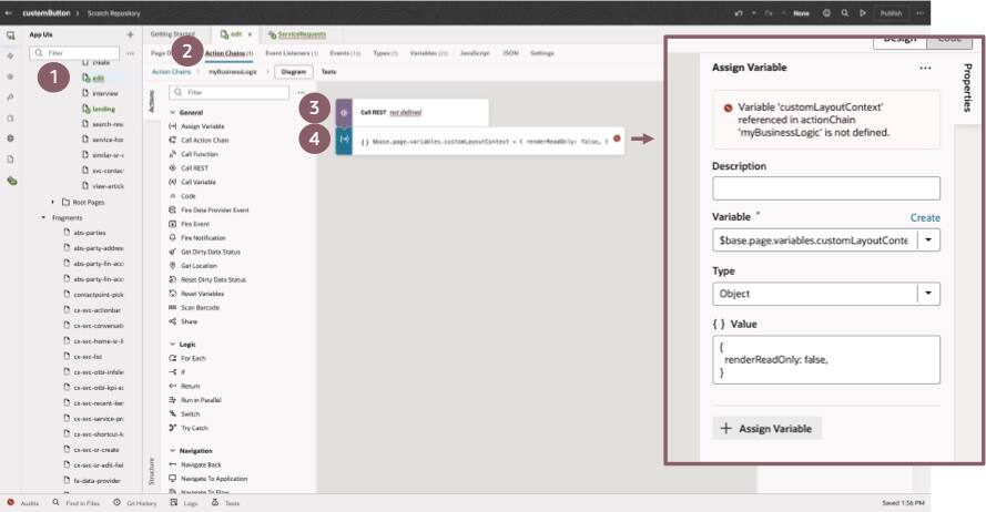 Kroky k nastavení proměnné na úrovni stránky
