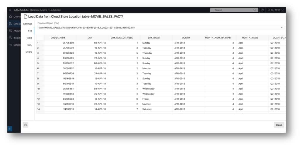 Simple Export-Import using DBMS_CLOUD and Data Studio's Data Load Tool