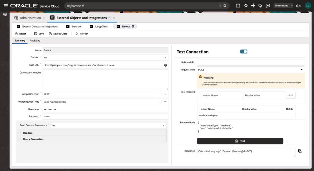 Zjistit podrobnosti připojení