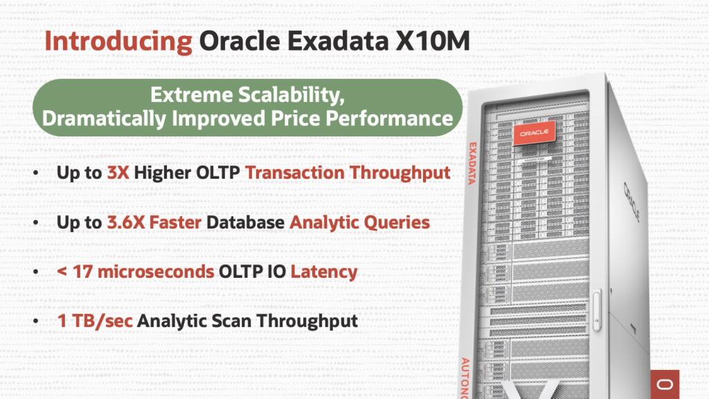 Introducing Exadata X10M Extreme Scalability and Dramatically Improved