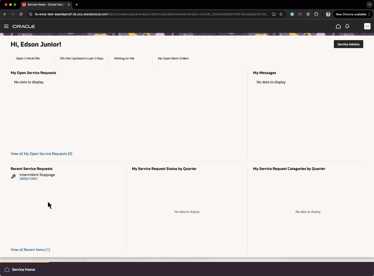 Otevření plateb z rozkládacího panelu servisního centra