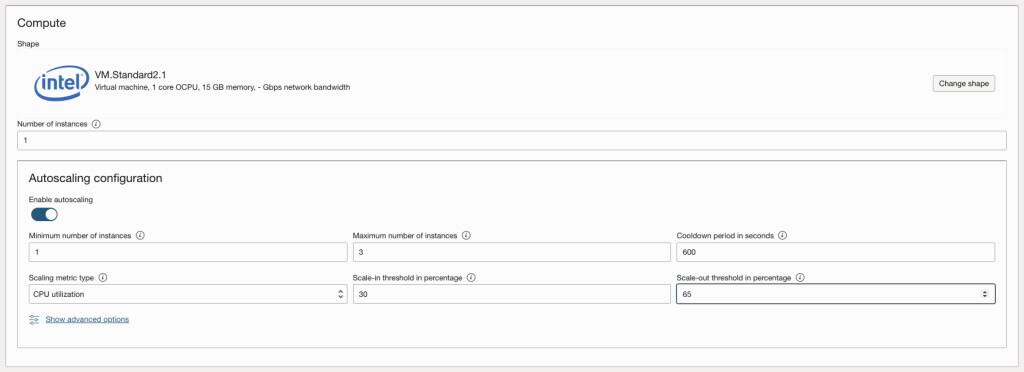 Obrázek 8: Vyberte Compute Shape