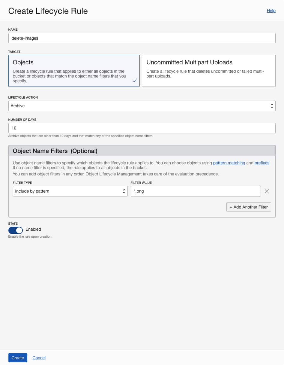 Working with Oracle Cloud Infrastructure Object Storage