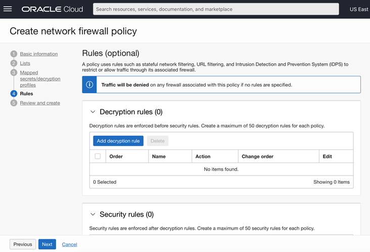 create network firewall policy