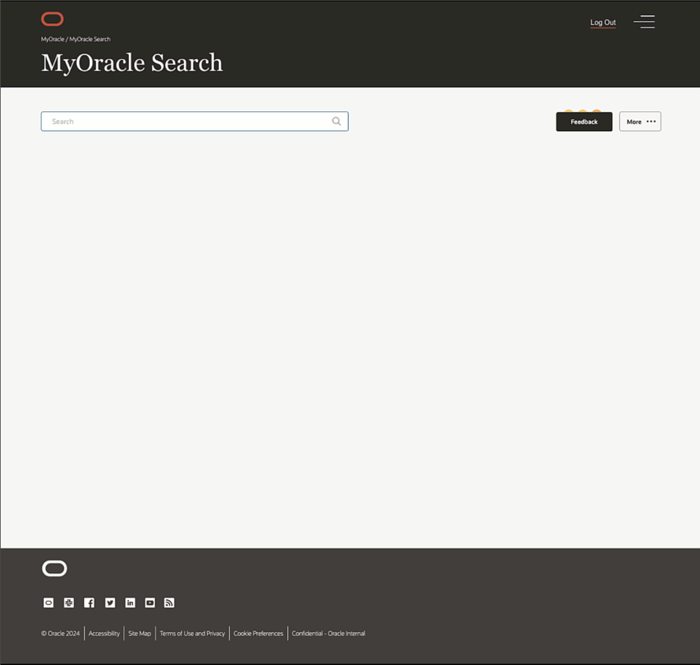 Obrázek 1: Uživatelská zkušenost MyOracle Search