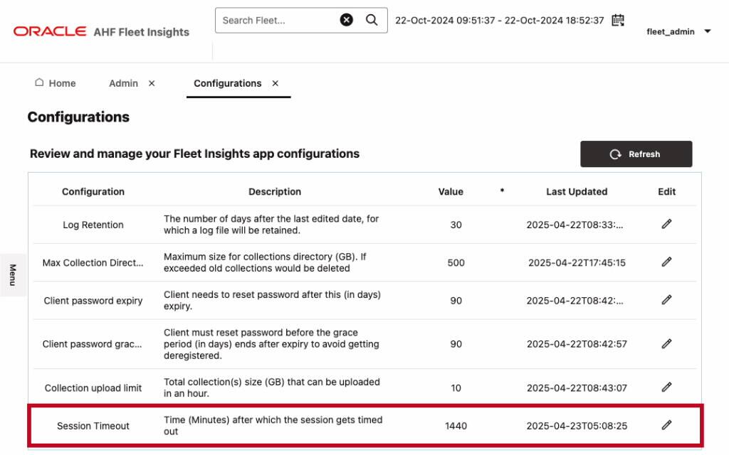 časový limit relace