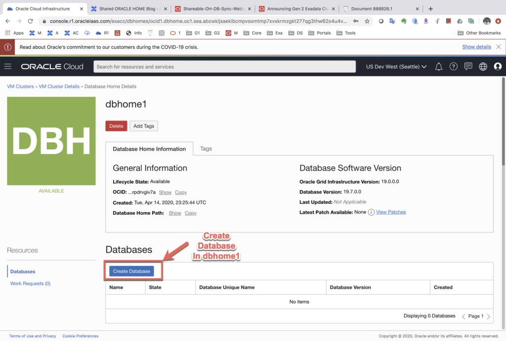 Gen 2 Exadata Cloud at Customer New Features Shared ORACLE_HOME