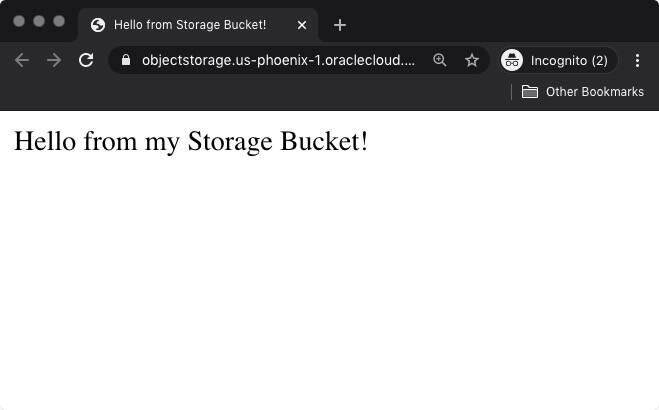 Working with Oracle Cloud Infrastructure Object Storage