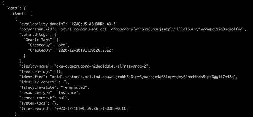 Exploring the search and query features of Oracle Cloud Infrastructure ...