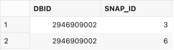 Snap query output