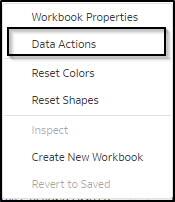 Vyberte Data Actions