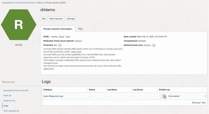 Povolení protokolování odpovědí DNS