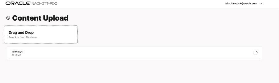 Možnosti nahrávání obsahu v aplikaci pro správu.