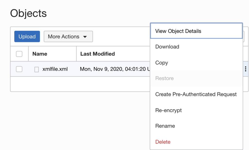 Loading XML data from your object store into Autonomous Database