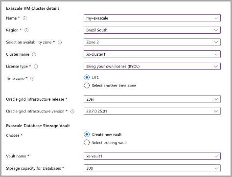 Podrobnosti o Exascale VM Clusteru