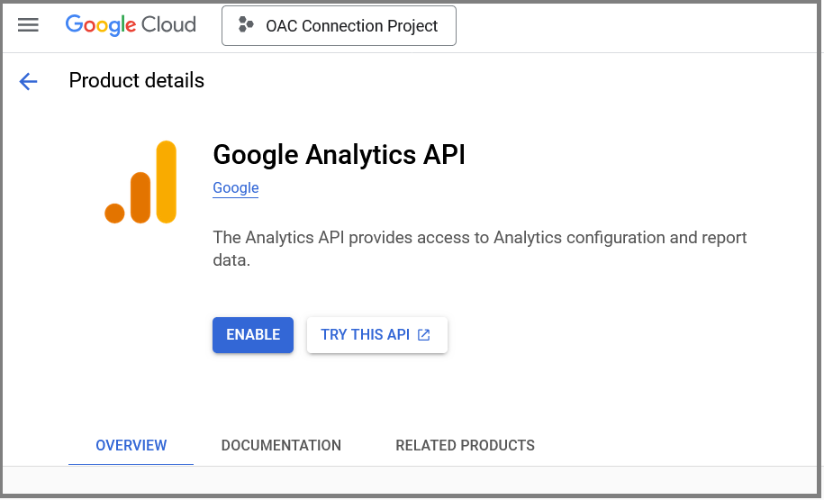 Enable the API