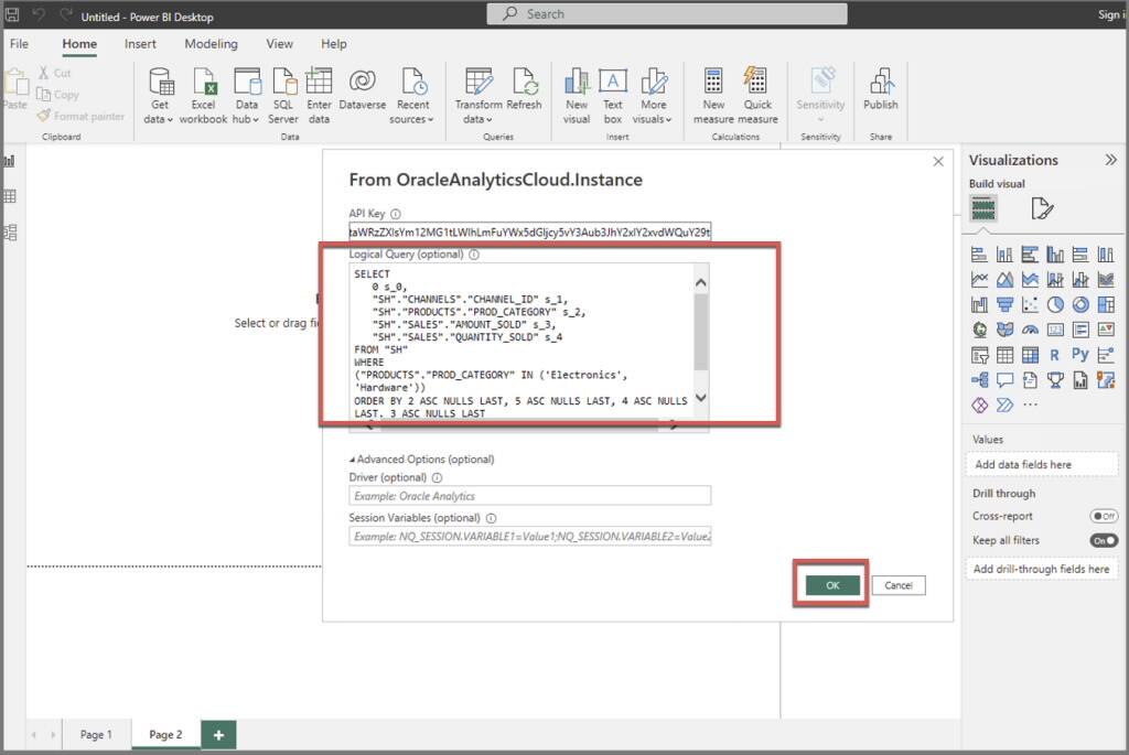 Using Oracle Fusion Analytics with Microsoft Power BI