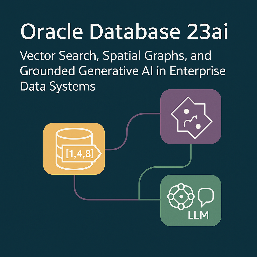 Oracle Database 23ai: Vector Search, Spatial Graphs, and Grounded Generative AI in Enterprise Data Systems