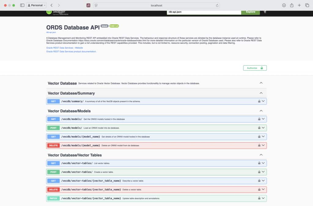 db-api,new vector endpoints part one