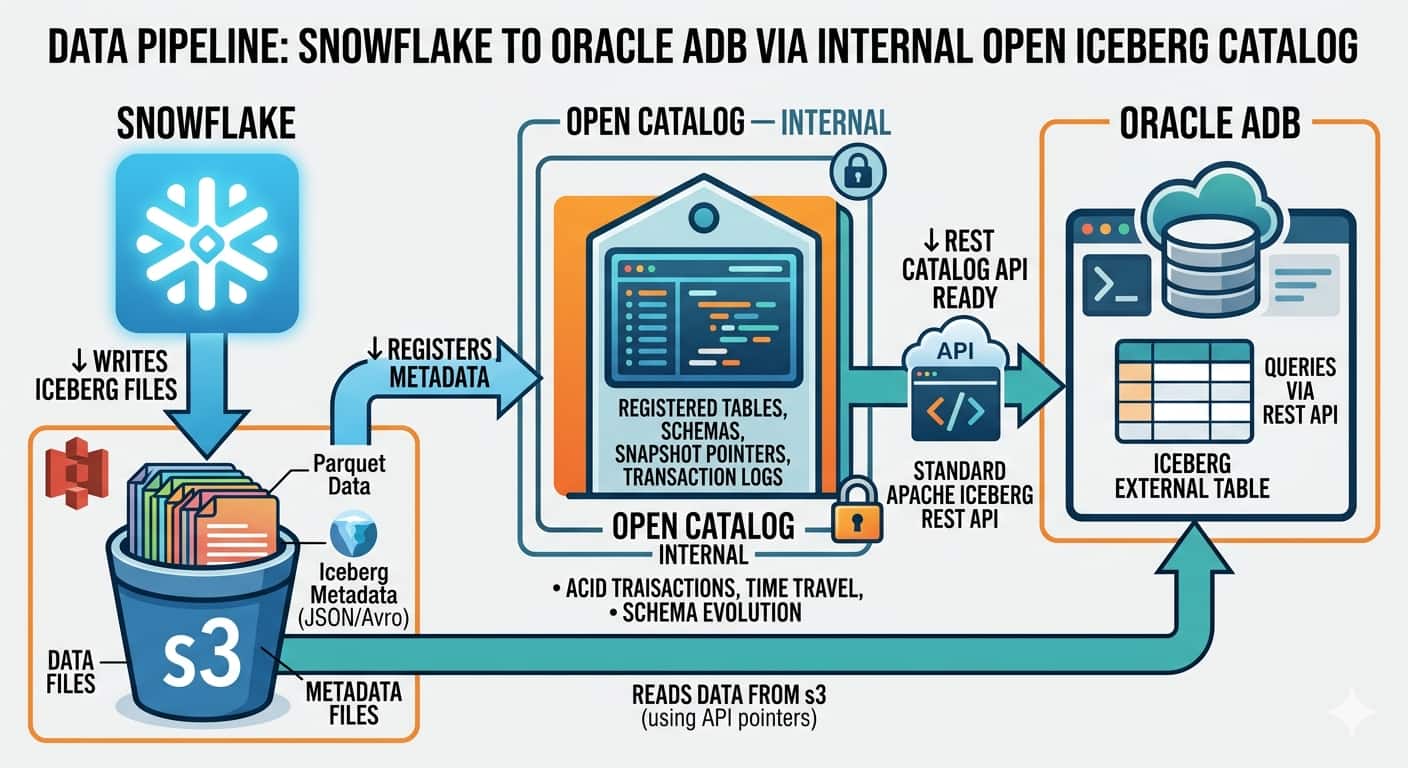 Bridging Oracle Autonomous AI Database and Snowflake: Reading Iceberg Tables with Open Catalog Integration