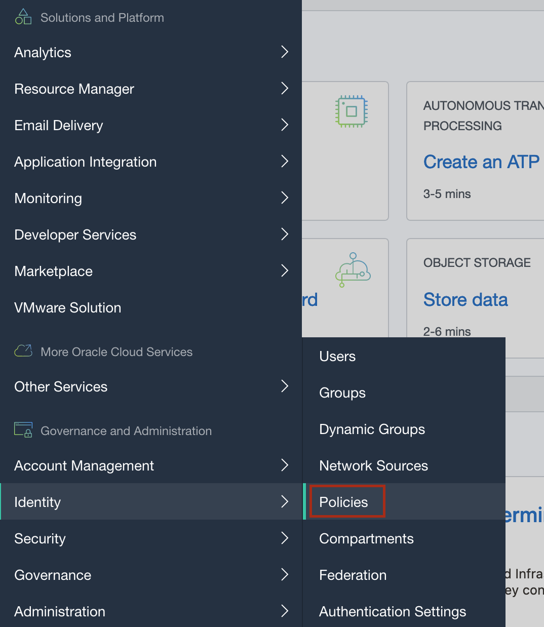 Policies in Oracle Cloud Infrastructure (OCI) Data Integration