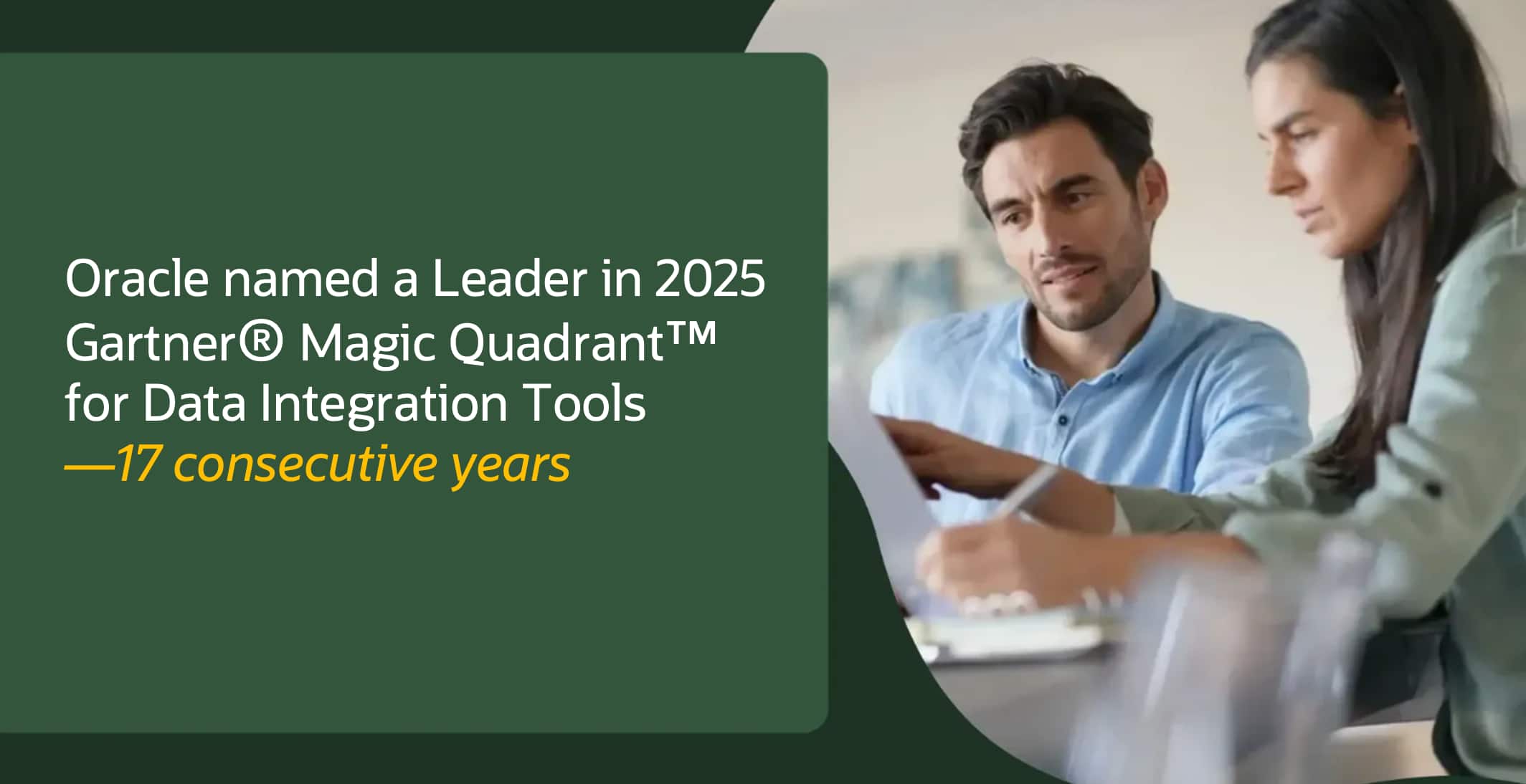 Oracle named a Leader in 2025 Gartner® Magic Quadrant™ for Data Integration Tools — 17 consecutive years