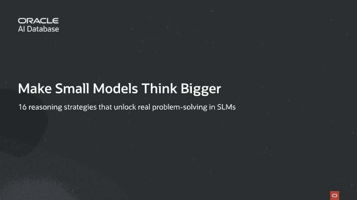 16 Ways to make a Small Language Model think bigger