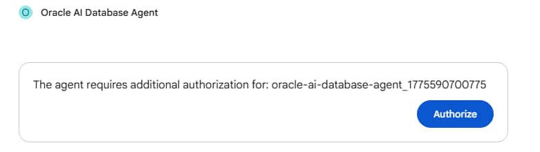 The image shows the initial querying of Open Gemini Enterprise Chat.