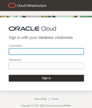 The image shows the authorizing window for the Gemini to connect to the Oracle database on your behalf. Users have to enter database username and password