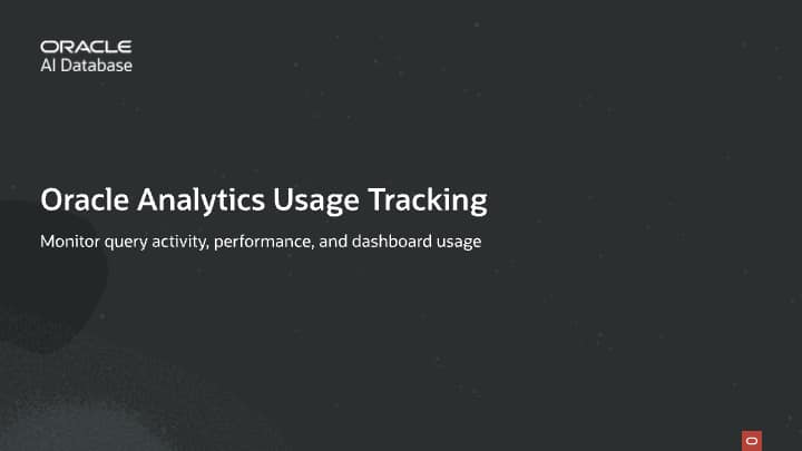 How to Enable Usage Tracking in Oracle Analytics